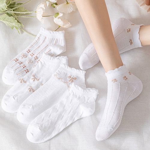 白色袜子女ins短筒夏季