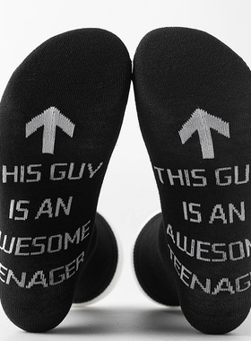 THIS GUV IS AN AWESOME TEENAGER潮流箭头吸汗防臭欧美风男袜子
