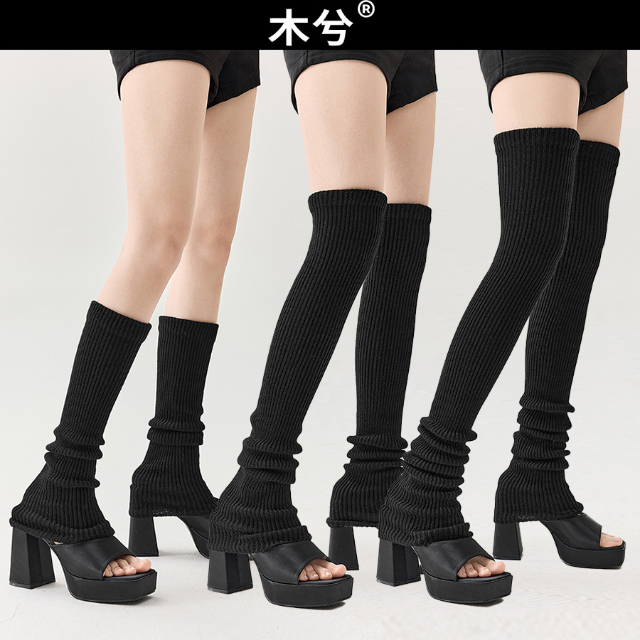 加长袜套女堆堆袜搭配小皮鞋长筒