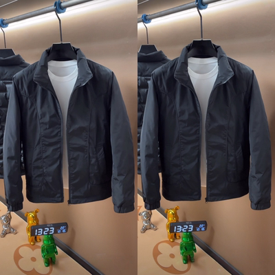 冬季立领净版棉服休闲舒适夹克轻奢气质时尚轻薄简约男士百搭外套