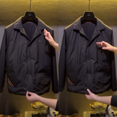 冬季新款轻奢高端简约翻领夹克