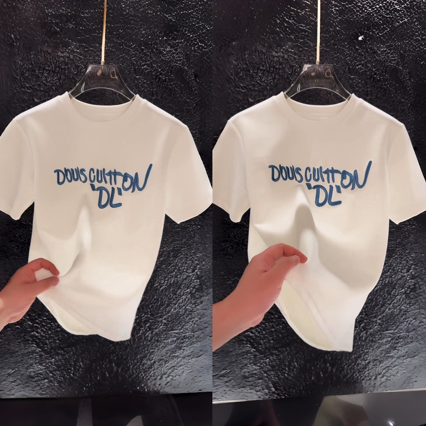 2026年春季新款字母印花短袖T恤男士潮流亲肤透气圆领款半袖上衣