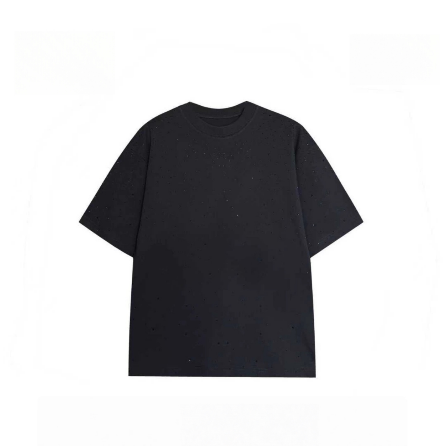 春季新款极简风男士黑色短袖T恤圆领纯色简约个性百搭常规款上衣