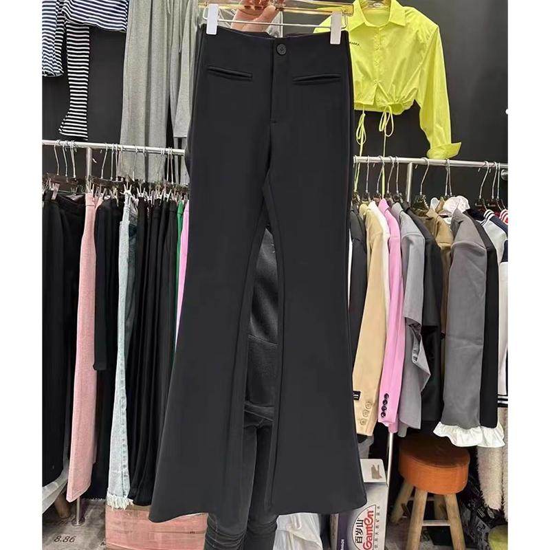 西装裤女秋冬加绒加厚马蹄裤黑色微喇叭裤休闲高腰修身显瘦长裤子,女装/女士精品,休闲裤,淘宝优惠券,粉丝福利购,淘宝优惠卷