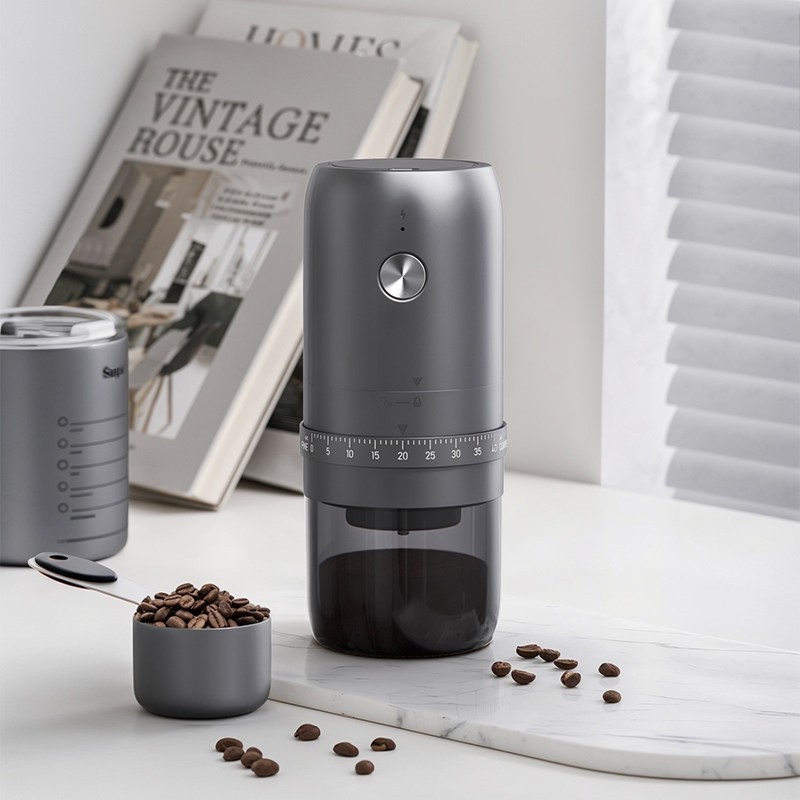 咖啡豆研磨机电动咖啡磨豆机家用机小型便携手摇全自动研磨器磨粉