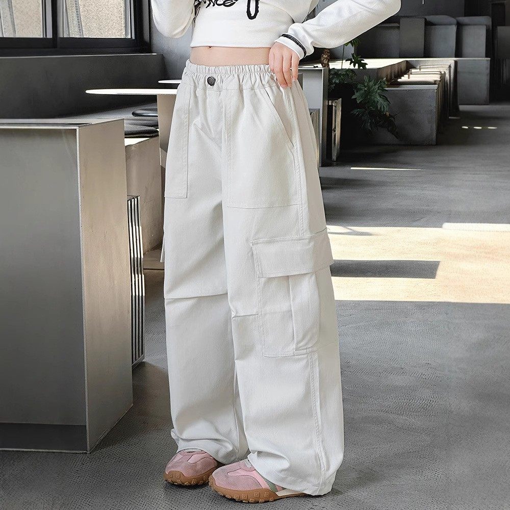 女童裤子春秋款2025新款儿童秋装大童宽松休闲裤长裤工装裤直筒裤,童装/婴儿装/亲子装,裤子,淘宝优惠券,粉丝福利购,淘宝优惠卷