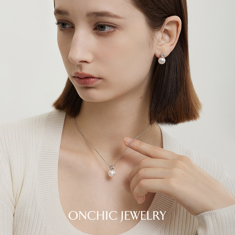 ONCHIC珍珠项链毛衣链小众高级感图片