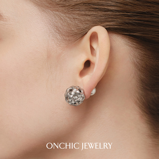 董洁同款Onchic织梦星点耳钉女珍珠耳环气质新款爆款耳饰高级感