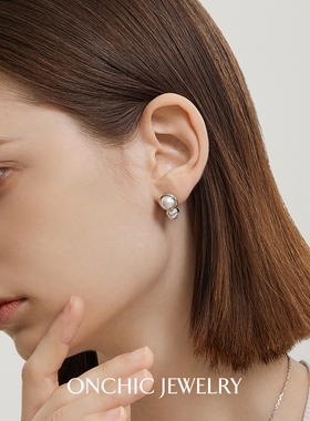 OnchicOR系列始末珍珠耳环女轻奢高级感耳钉简约耳饰耳夹精致