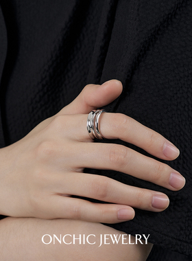 明星同款OnchicOR系列极简系列戒指女小众设计高级感素圈指环