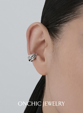 王栎鑫同款OnchicOR系列重峦耳夹小众设计感耳环耳骨夹轻奢高级
