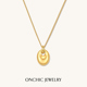 Onchic水滴吊坠项链女高级设计感小众锁骨链简约百搭颈链ins风潮