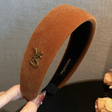 杨杨babytime琥珀棕YS金标焦糖色丝绒发箍高颅顶加宽秋冬显白头箍