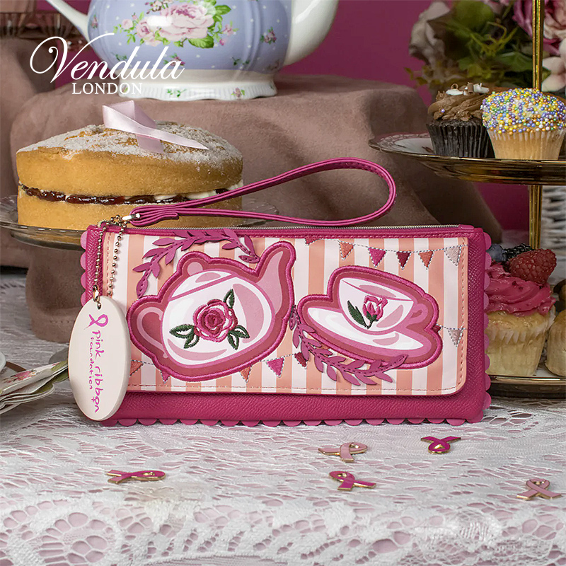 Vendula英国原创手工女包 下午茶巴士系列可爱少女风长款拉链钱包