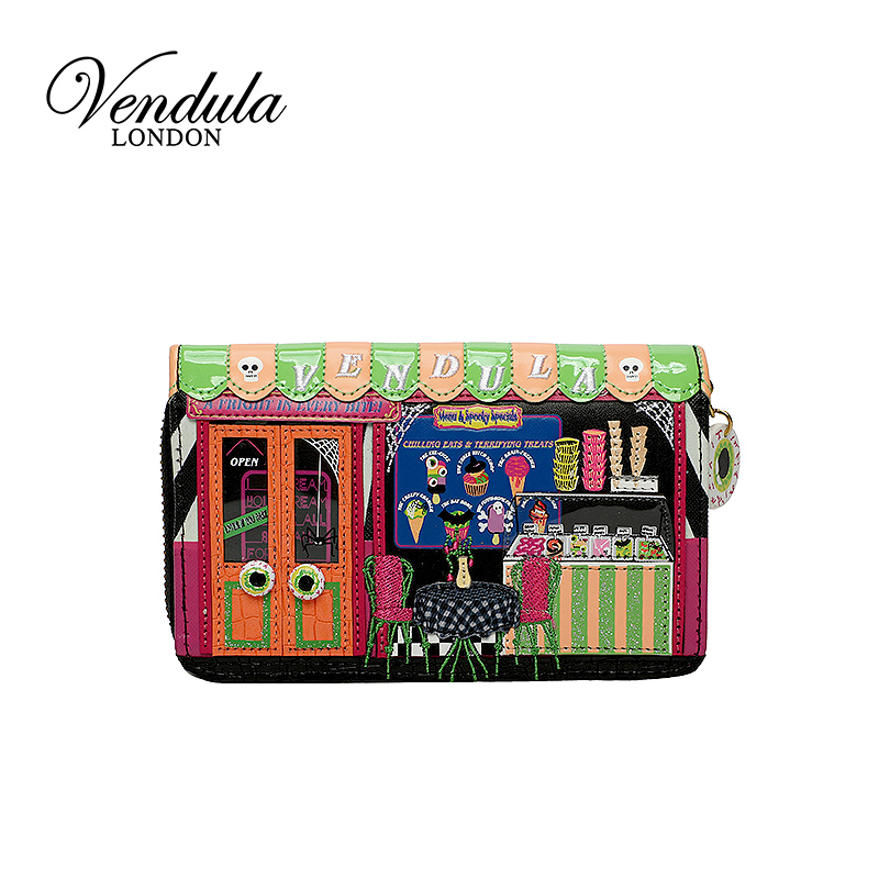 Vendula英国原创手工女包 尖叫冰激凌系列学生少女风中款拉链钱包