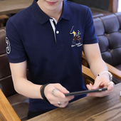 耐喜路纯棉polo衫男士短袖t桖夏季修身翻领新款t恤半袖上衣服夏季