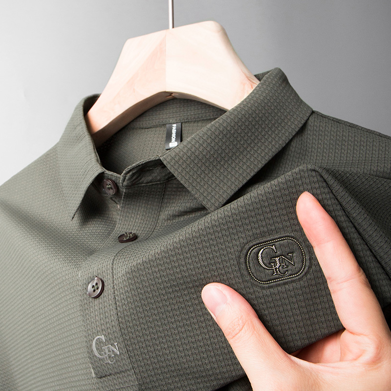 高端男士网眼透气短袖T恤