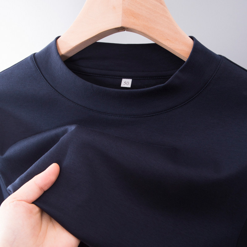 男士长袖t恤半高领内搭春秋装上衣纯棉打底衫内衣秋衣单件贴身穿