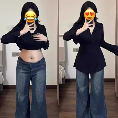 Polo领长袖T恤女2025春季新款