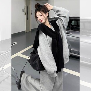 大码2-300斤宽松卫衣运动套装女春秋胖mm休闲韩系oversize两件套