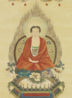 清人绘 释迦摩尼佛祖像教真迹精准复制可选装裱挂画
