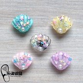 Crocs鞋 上装 花贝壳洞洞鞋 新款 花 鞋 饰品海洋鞋 扣配件卡骆驰配饰