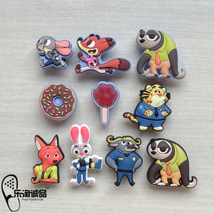 新款Crocs配饰洞洞鞋花 鞋上装饰品卡通疯狂动物城配件鞋扣卡骆驰