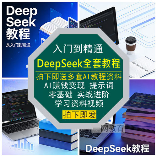 DeepSeek教程入门到精通提示词指令AI赚钱变现零基础实战进阶视频