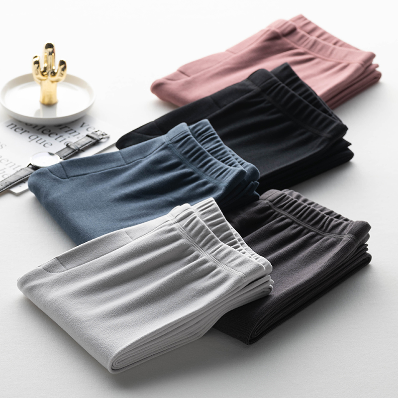 德绒双面磨毛无痕自发热保暖裤