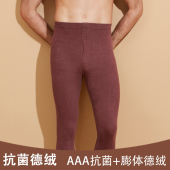 秋裤 德绒修身 中腰内穿打底裤 无痕线裤 男士 双面加绒德容冬季 保暖裤