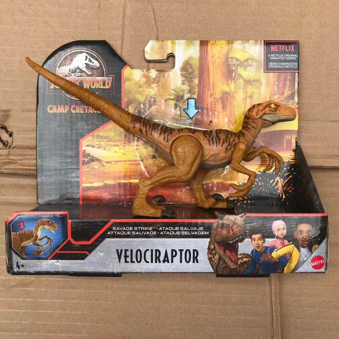 MATTEL JURASSIC WORLD 2 VELOCIRAPTOR STYXOSAURUS MONOCLAST 공동 이동식 공룡 장난감 GCR54