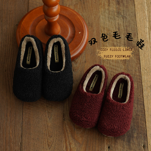 砚台家童装女童豆豆鞋2025冬装新款儿童加绒外穿棉鞋纯色毛毛鞋