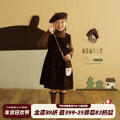 裙子新款 砚台家童装 女童纯棉背心裙2025冬季 儿童连衣裙女宝公主裙