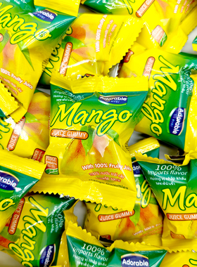 越南风味Adorable芒果味QQ糖360g约27包结婚喜糖零食果汁水果软糖