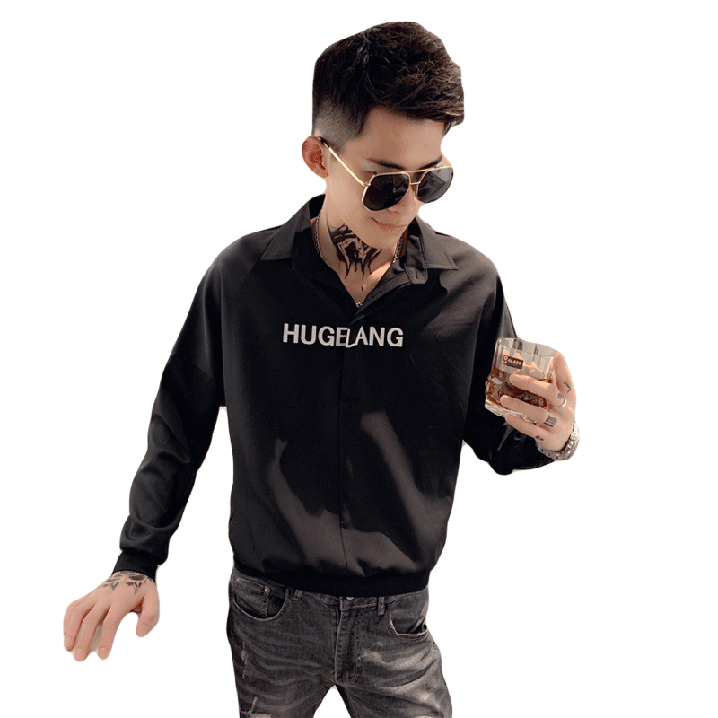 冬季社会精神小伙加绒长袖