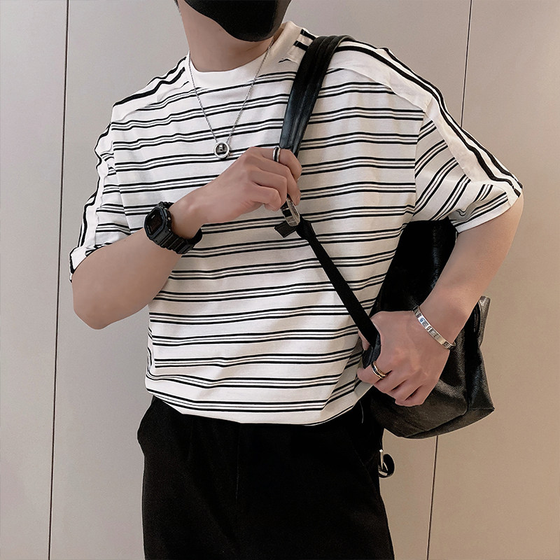 半袖宽松潮流五分袖男装