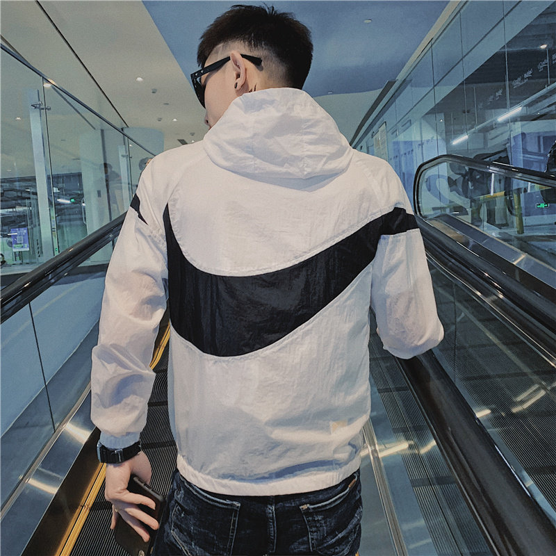 冰丝防晒衣男装超薄速干连帽透气防晒衣夏季外套男士夹克长袖护肤