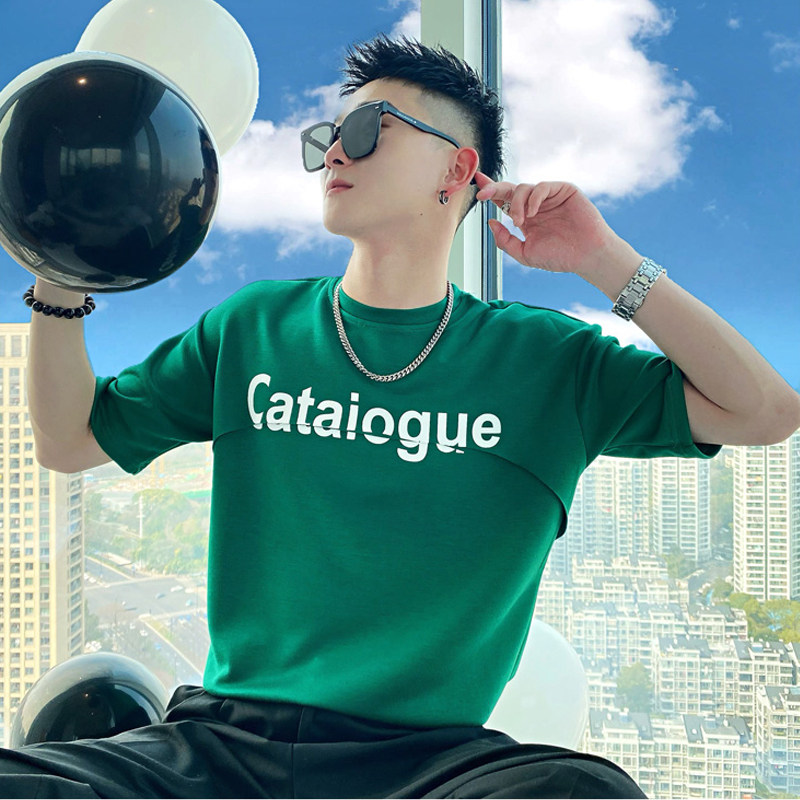 潮牌短袖休闲款男装字母印花