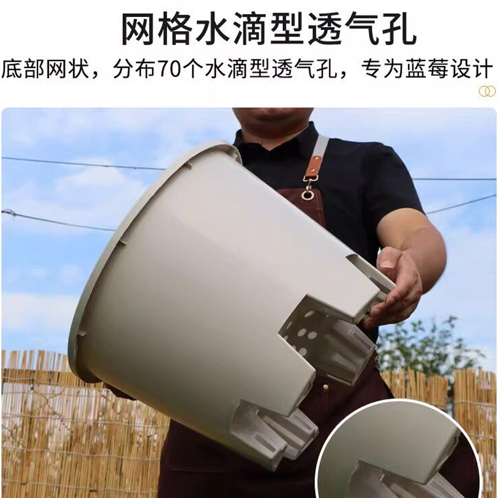 加厚塑料大花盆控根青山盆40口径