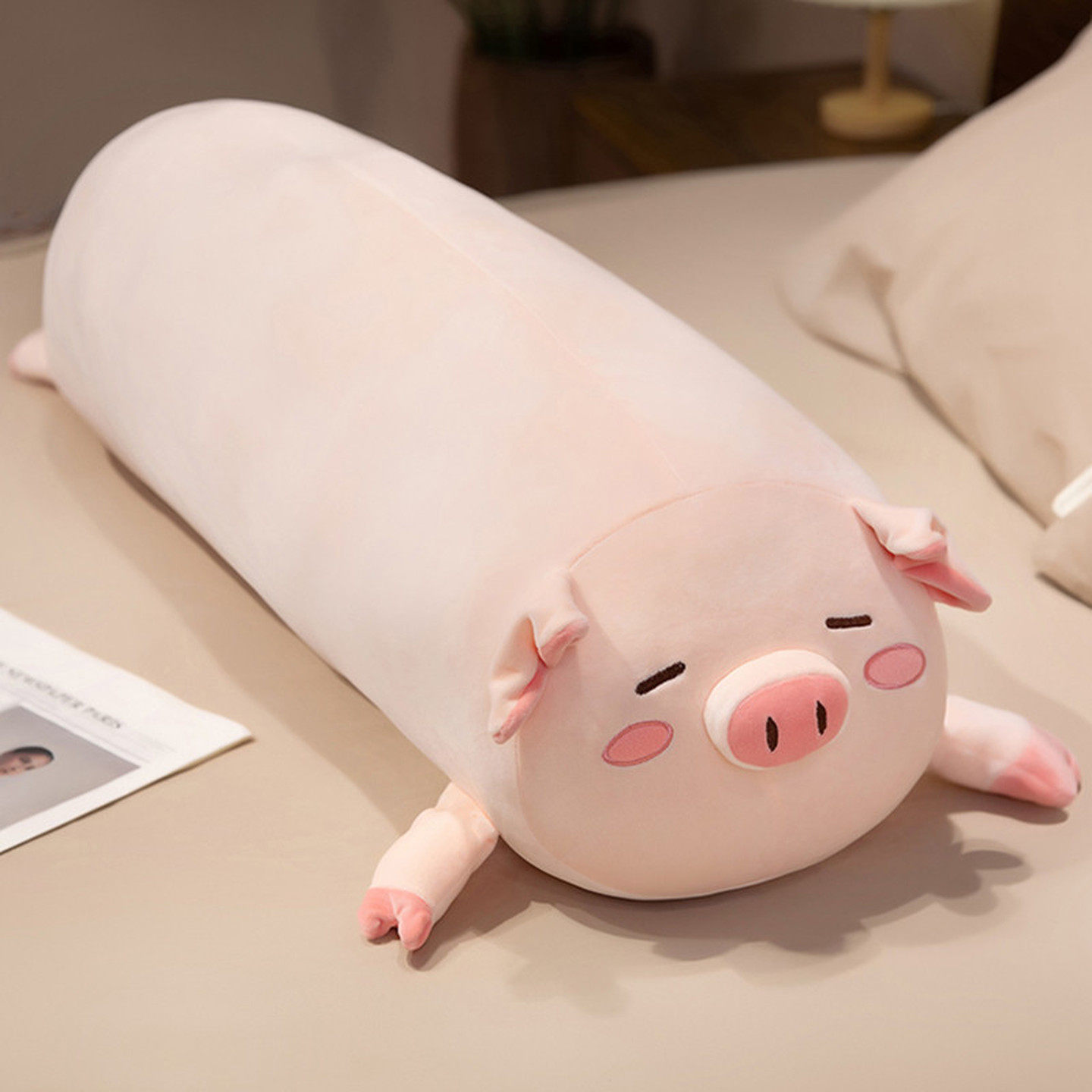 卡通长条抱枕毛绒玩具睡眠公仔床上夹腿玩偶专用布娃娃女孩可拆洗