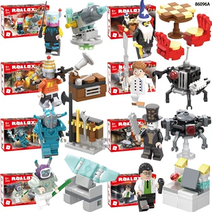 爆款Roblox积木人偶模型虚拟世界罗布乐思游戏人仔男孩子拼装玩具