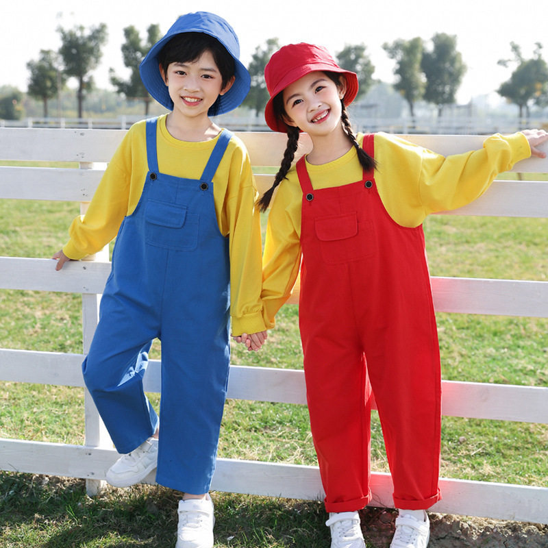 秋季儿童啦啦队糖果色演出服中小学生运动会服装开幕式多巴胺班服