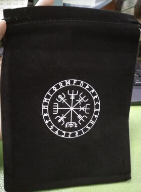 如尼石 水晶塔罗牌用品收纳袋卢恩符号束口绒布袋Altar Bag