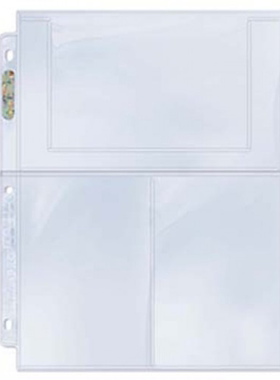 ultra pro 3格卡页美国进口活页替芯6寸照片卡页收藏大卡牌明信片