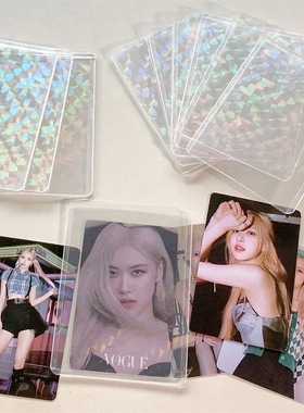 35pt桌游卡夹镭射硬卡套玻璃碎游戏王万智牌球星卡咕卡toploader