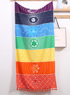 瑜伽装饰布挂布彩虹桌游桌布 Cloth