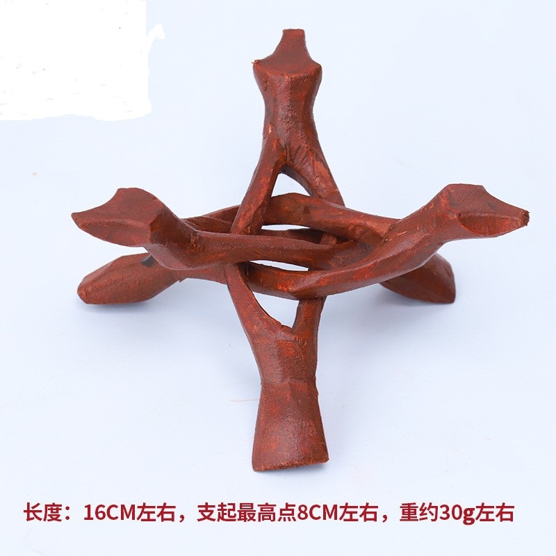 鲍鱼壳木支架燃烧道具容器
