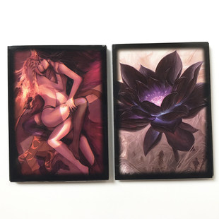 万智牌卡套桌游卡片牌套三国杀阵面对决MTG黑莲花卡通66x91mm60张