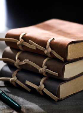 欧式魔法书日记本复古本子加厚超厚 手工牛皮本 真皮创意笔记本