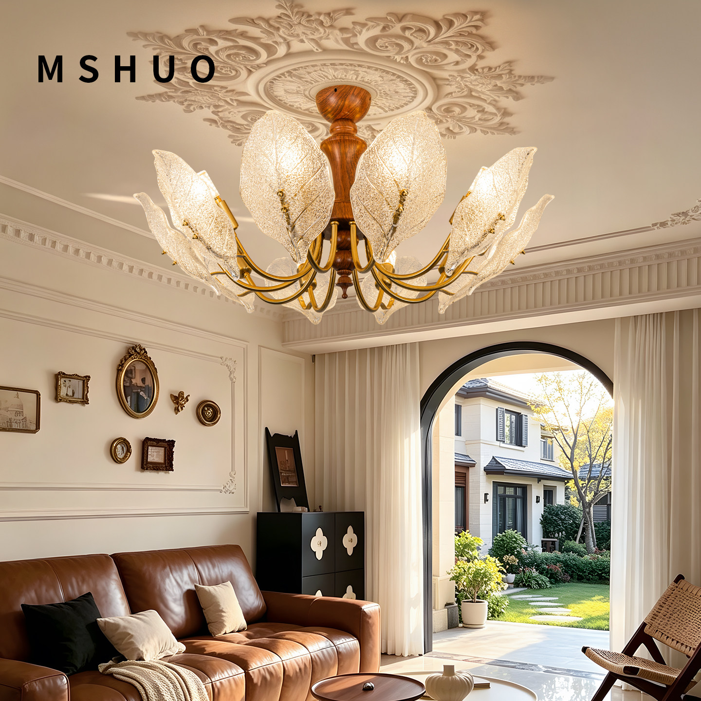 客厅吊灯法式复古现代简约大厅主灯大气美式中古风卧室餐厅灯饰
